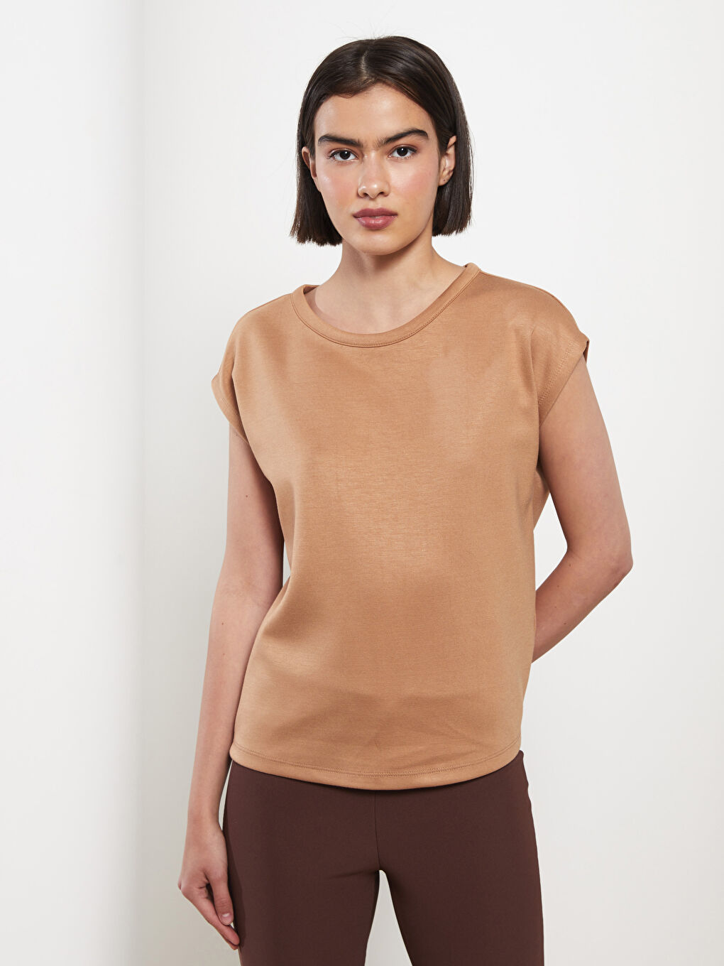 Crew Neck Short Sleeve Women's T-Shirt-1