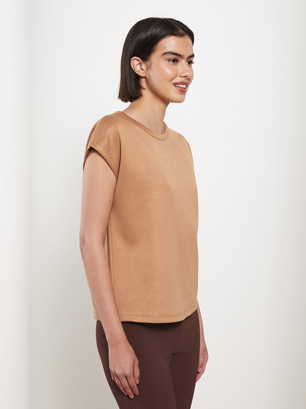 Crew Neck Short Sleeve Women's T-Shirt-2
