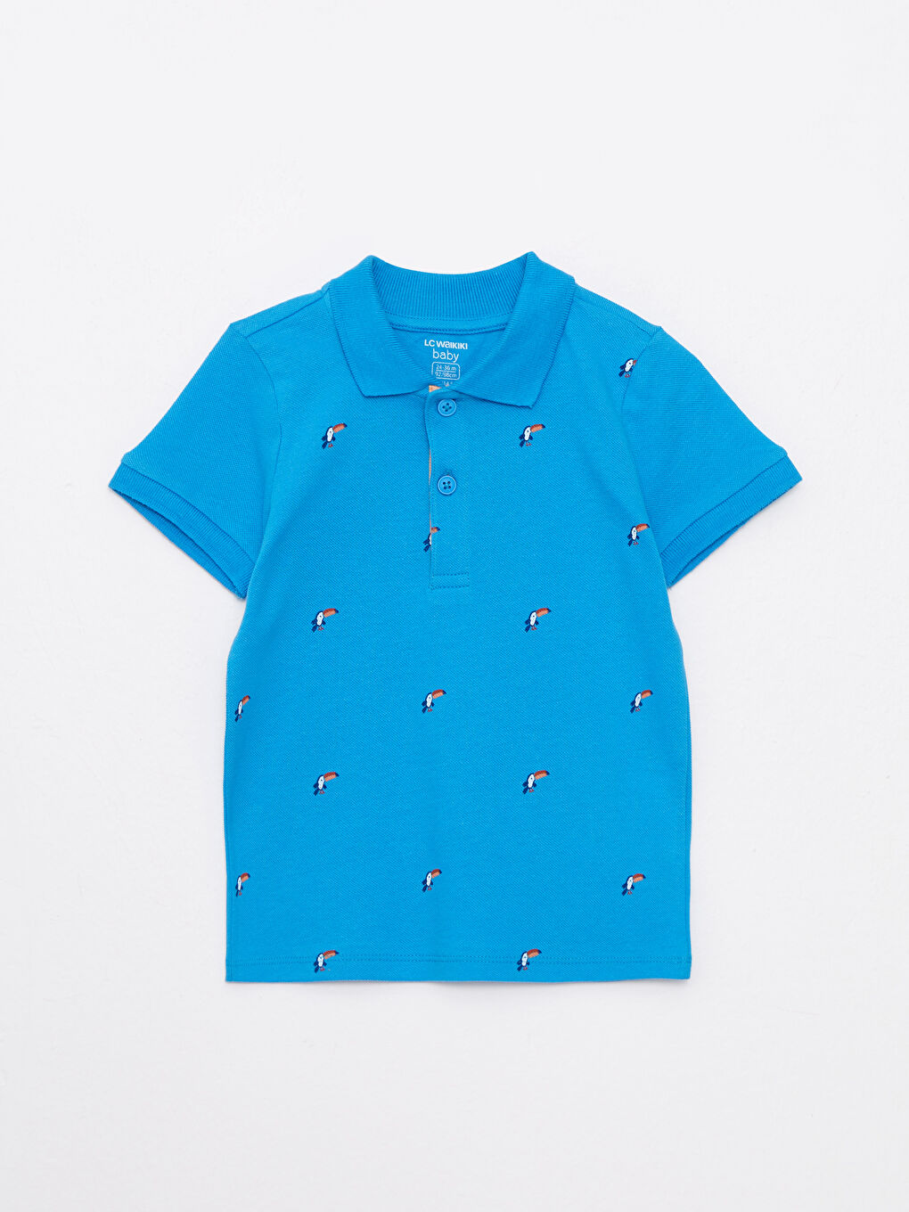 Tricou Bebeluși Băieți Guler Înalt Mânecă Scurtă Imprimat Bumbac