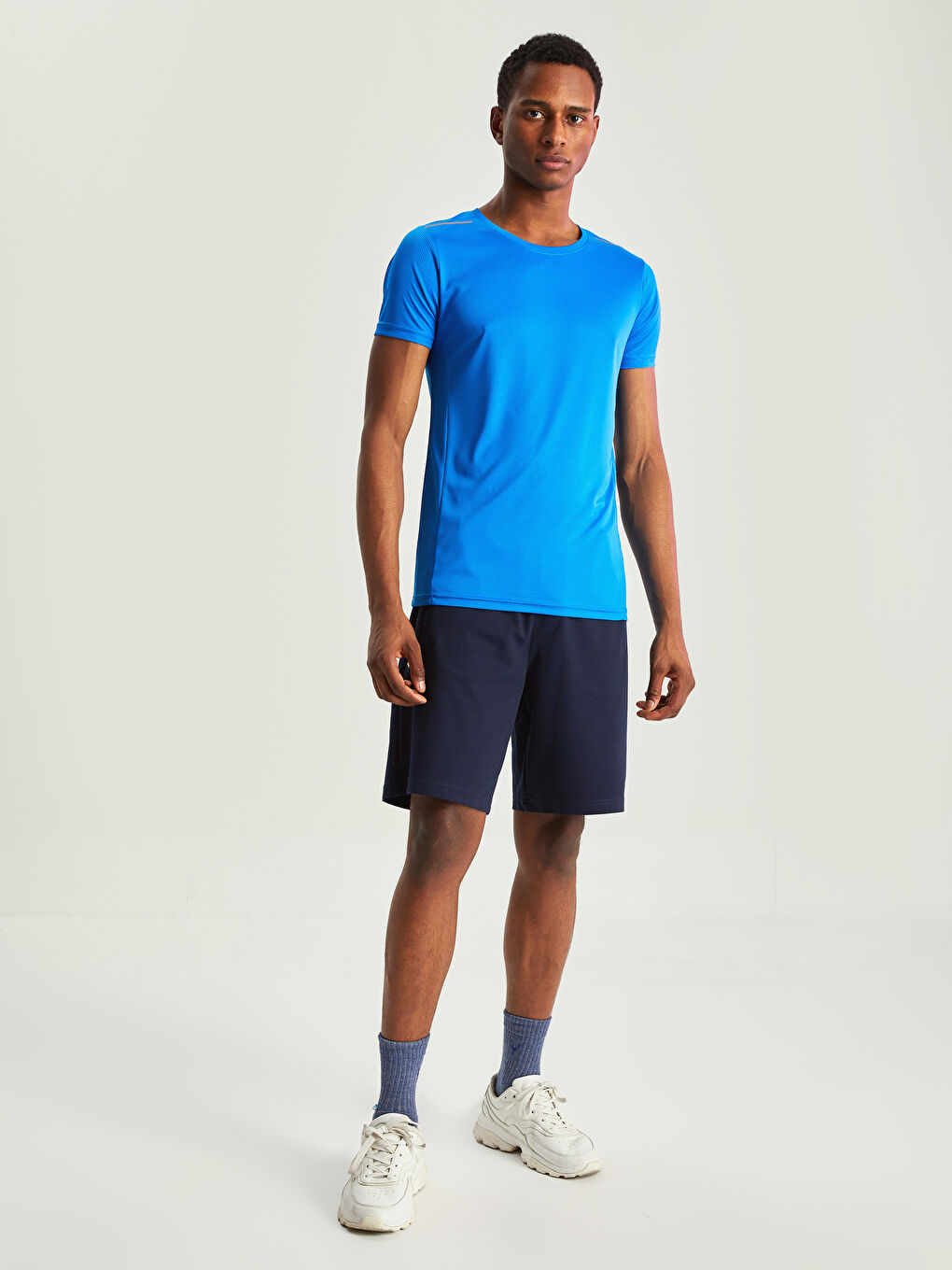 Mavi Bisiklet Yaka Kısa Kollu Erkek Spor Tişört-2