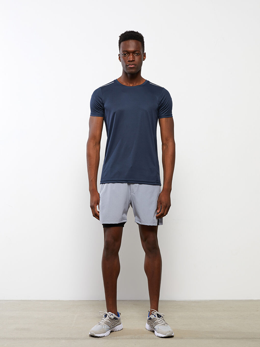 İndigo Bisiklet Yaka Kısa Kollu Erkek Spor Tişört