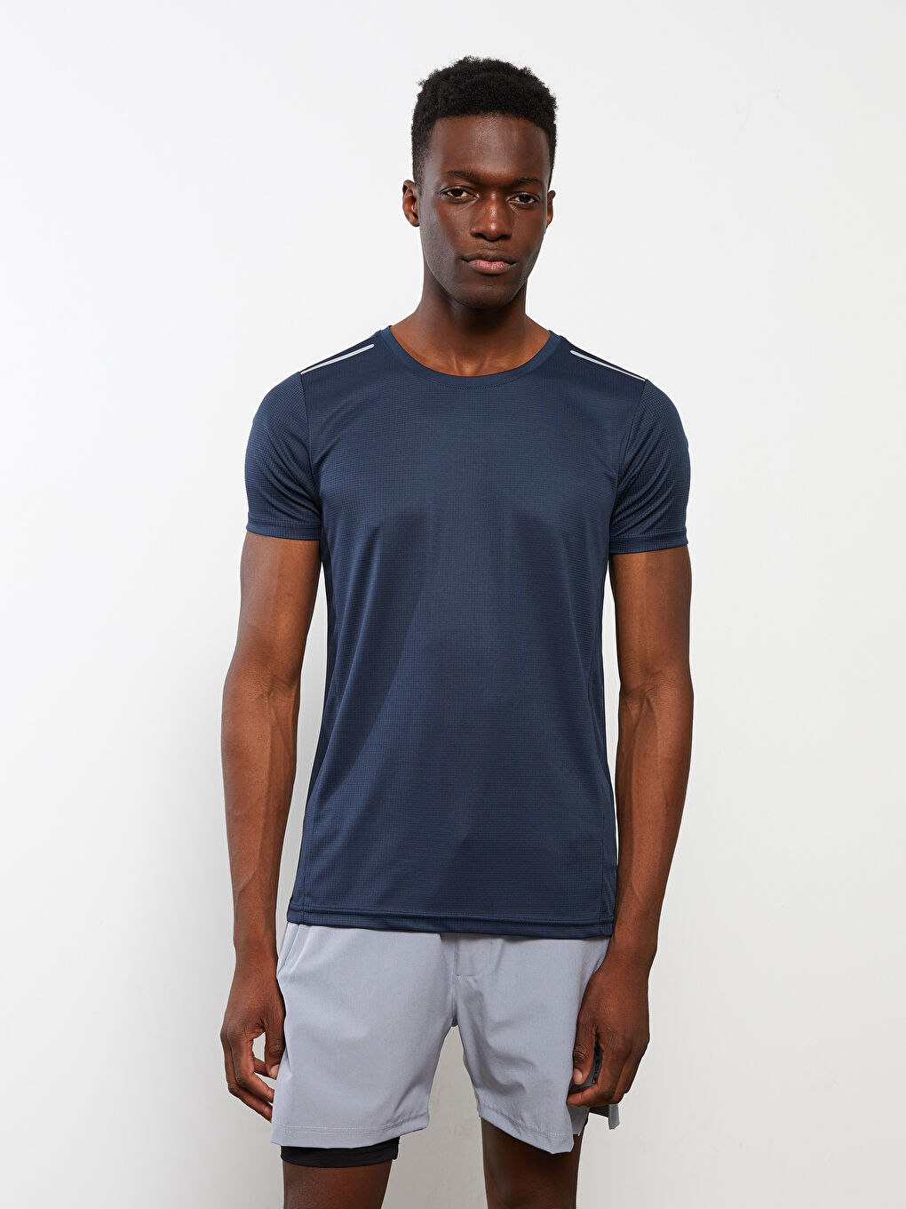 İndigo Bisiklet Yaka Kısa Kollu Erkek Spor Tişört-2