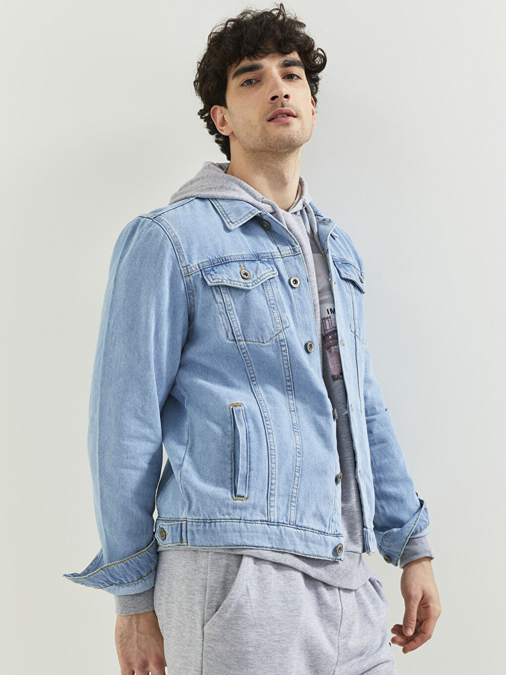 Mavi Standart Kalıp Erkek Jean Ceket
