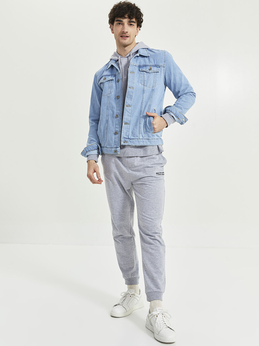 Mavi Standart Kalıp Erkek Jean Ceket-2