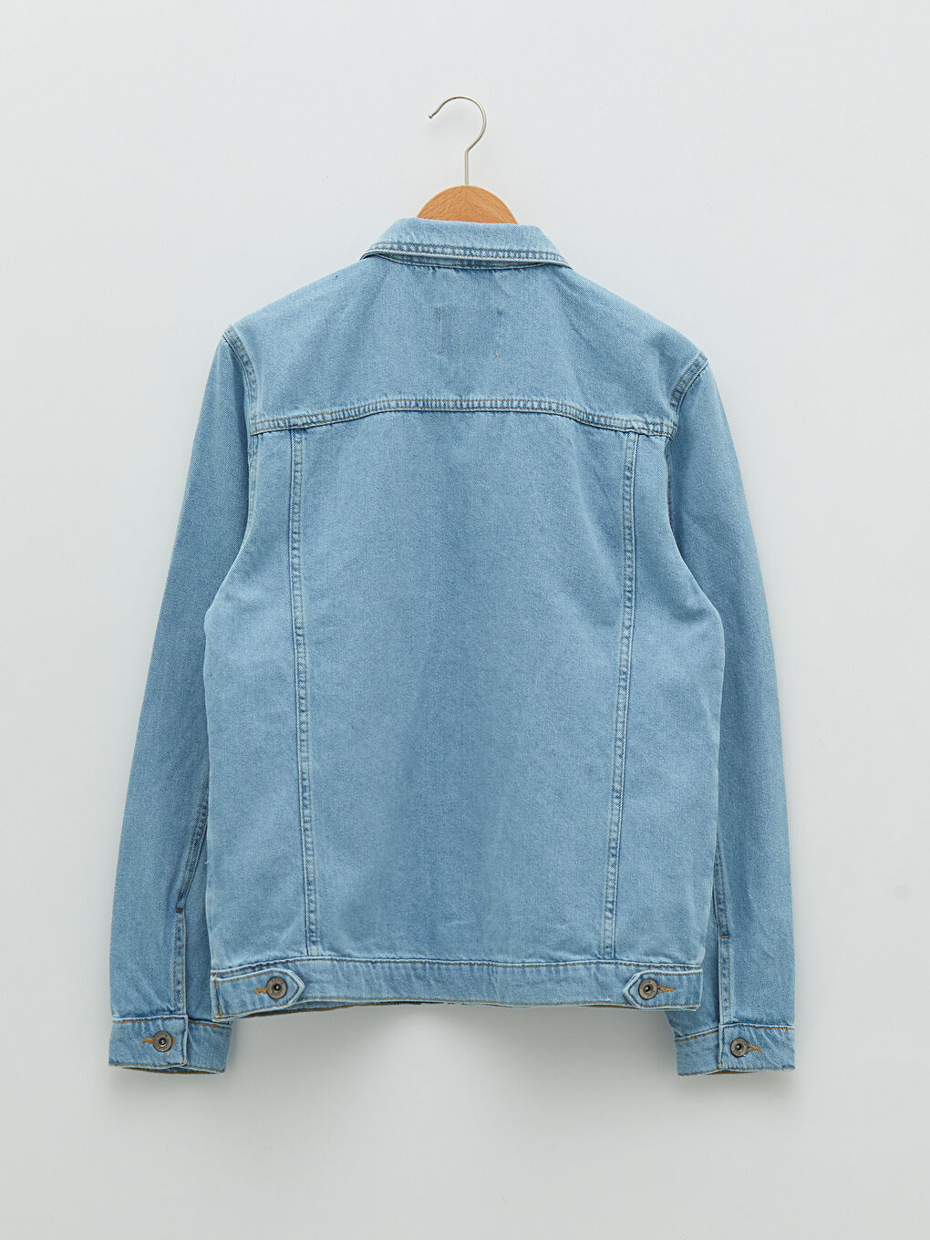 Mavi Standart Kalıp Erkek Jean Ceket-6