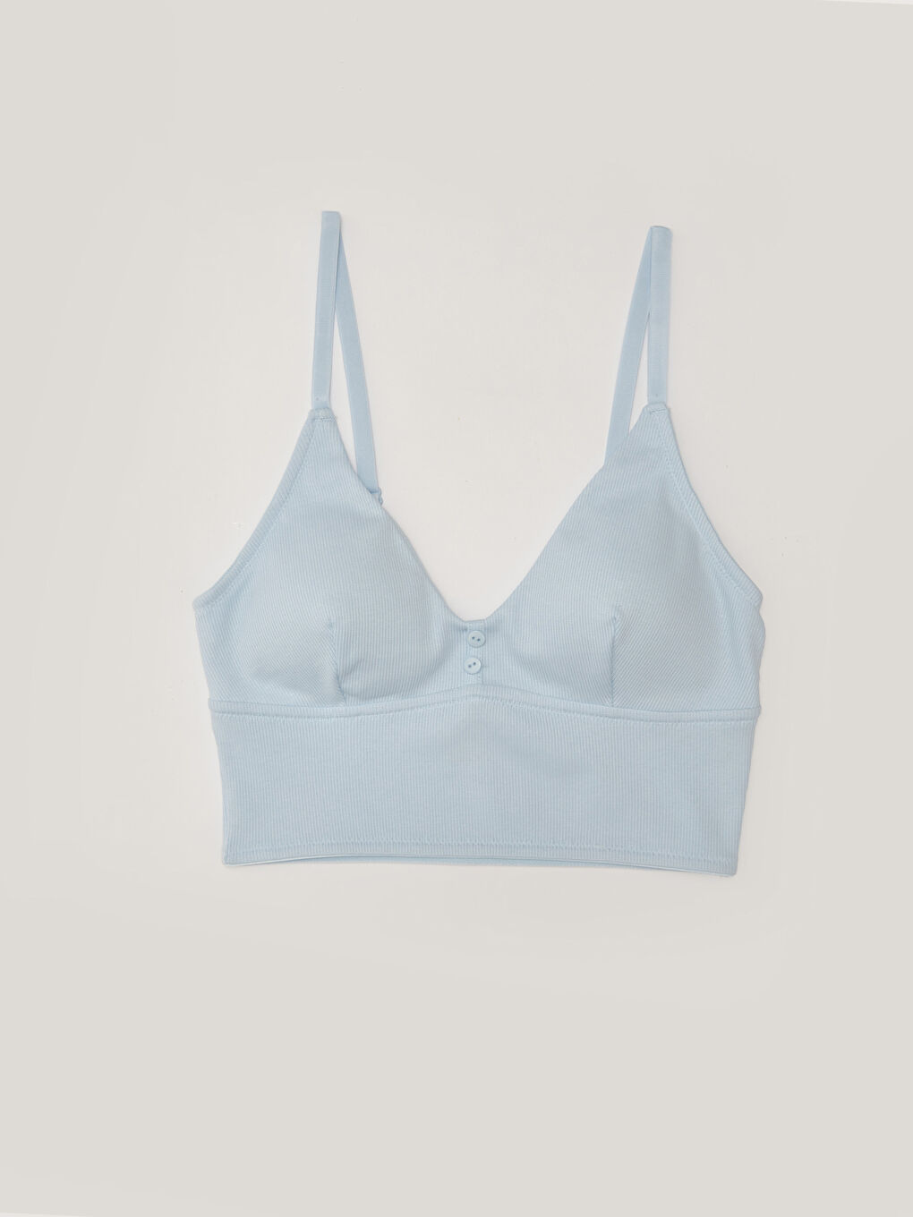 Mavi Dolgusuz Balensiz Düz Sütyen