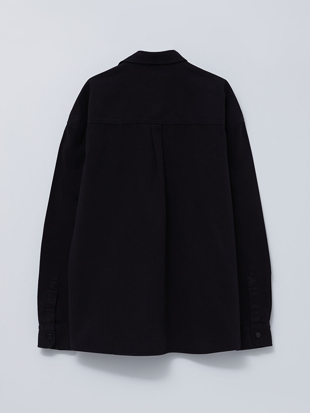 Relaxed Fit Long Sleeve Gabardine Men's Shirt-6