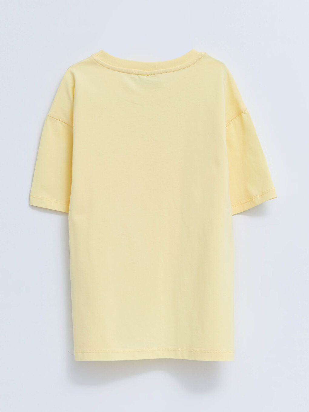 Crew Neck Printed Short Sleeve Cotton Girl T-shirt-1