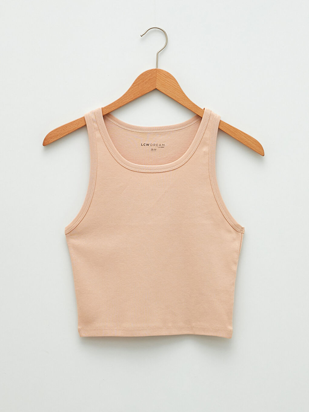 Bej Kadın U Yaka Düz Atlet-4