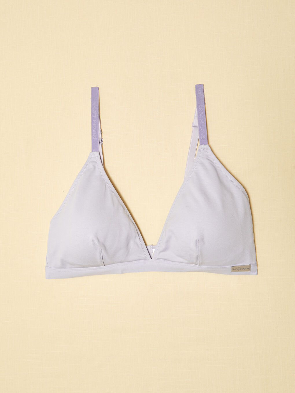 Lila Balensiz Dolgusuz Baskılı Sütyen
