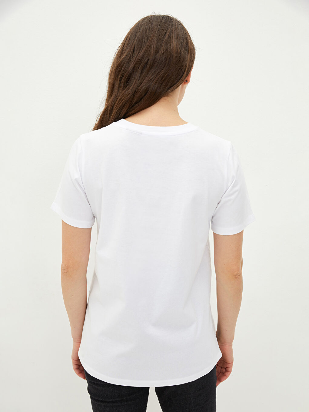 Crew Neck Peanuts Printed Short Sleeve Cotton Maternity T-Shirt-4