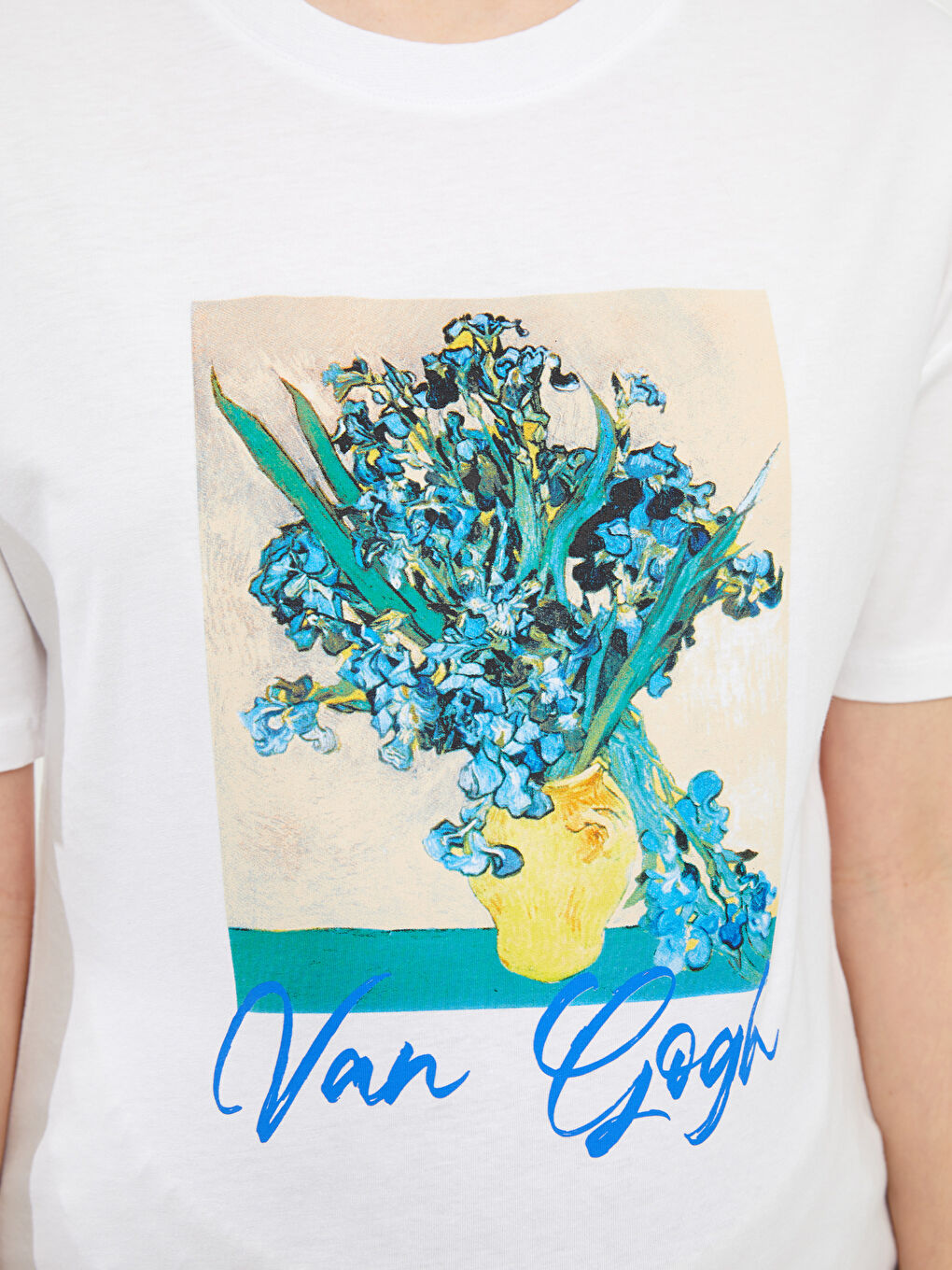 LCWAIKIKI Maternity Crew Neck Vincent Van Gogh Printed Short Sleeve Cotton Maternity T-Shirt -S2CL46Z8-E5X