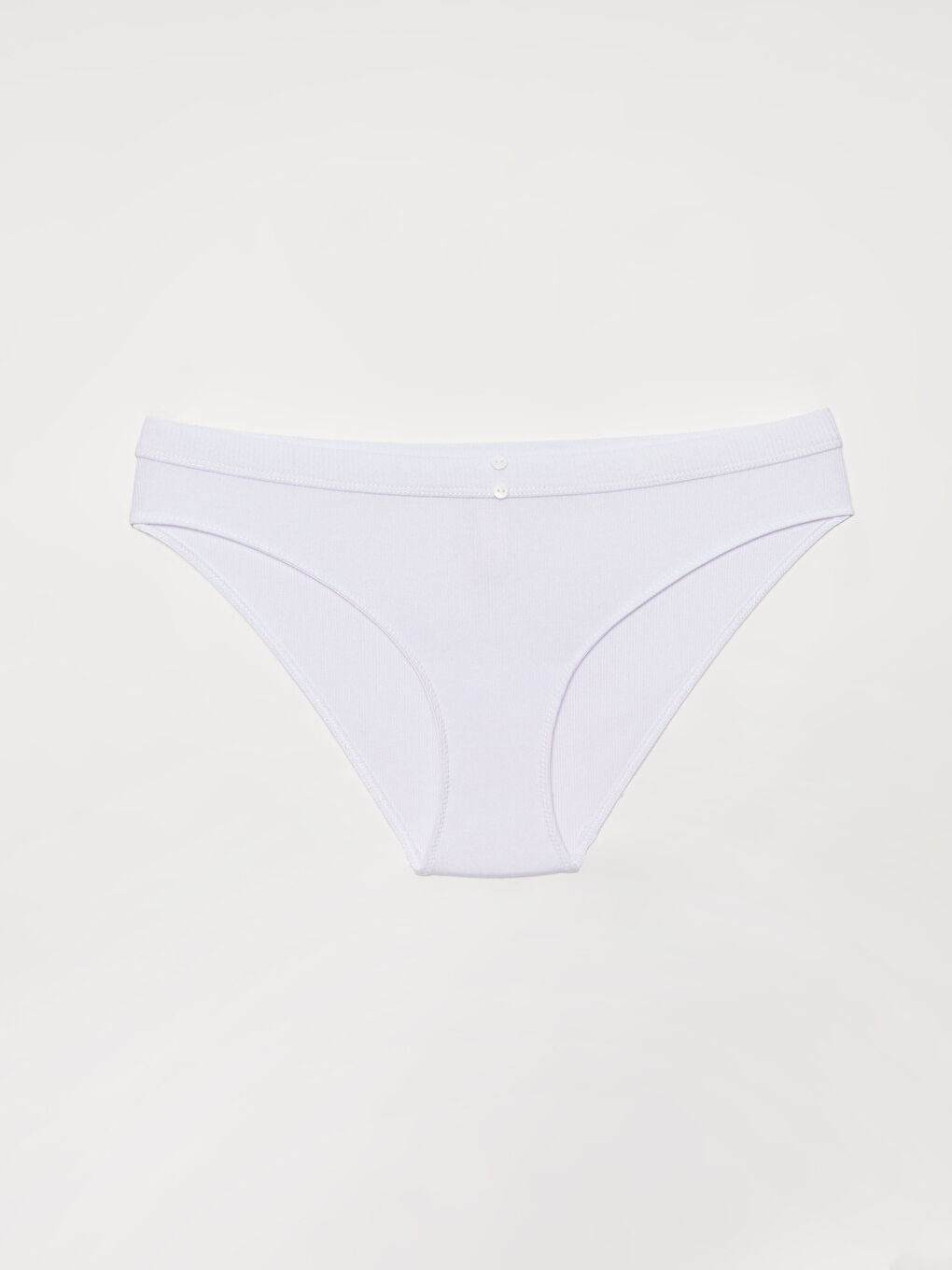 Beyaz Düz Bikini Külot