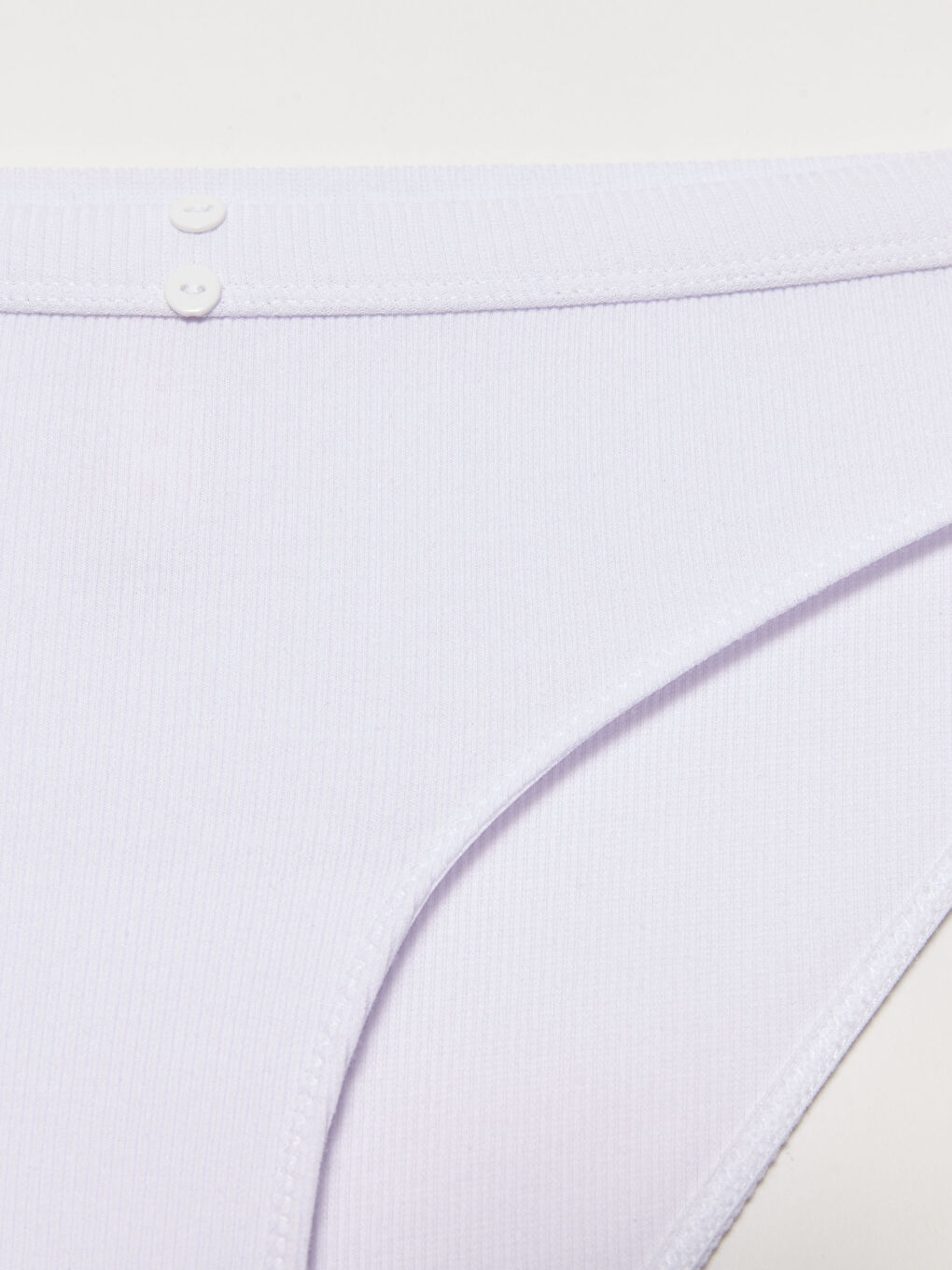 Beyaz Düz Bikini Külot-1