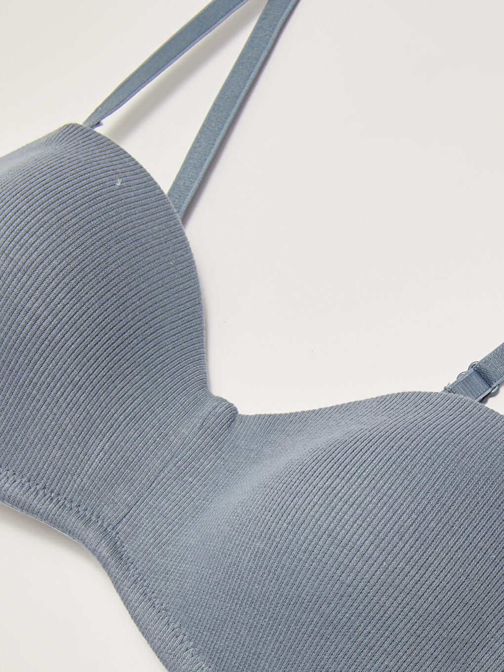 İndigo Balenli Dolgusuz Düz Straplez Sütyen-1
