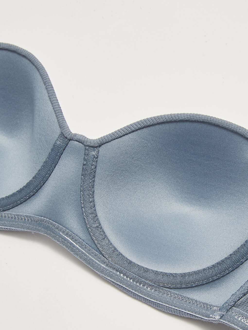 İndigo Balenli Dolgusuz Düz Straplez Sütyen-2