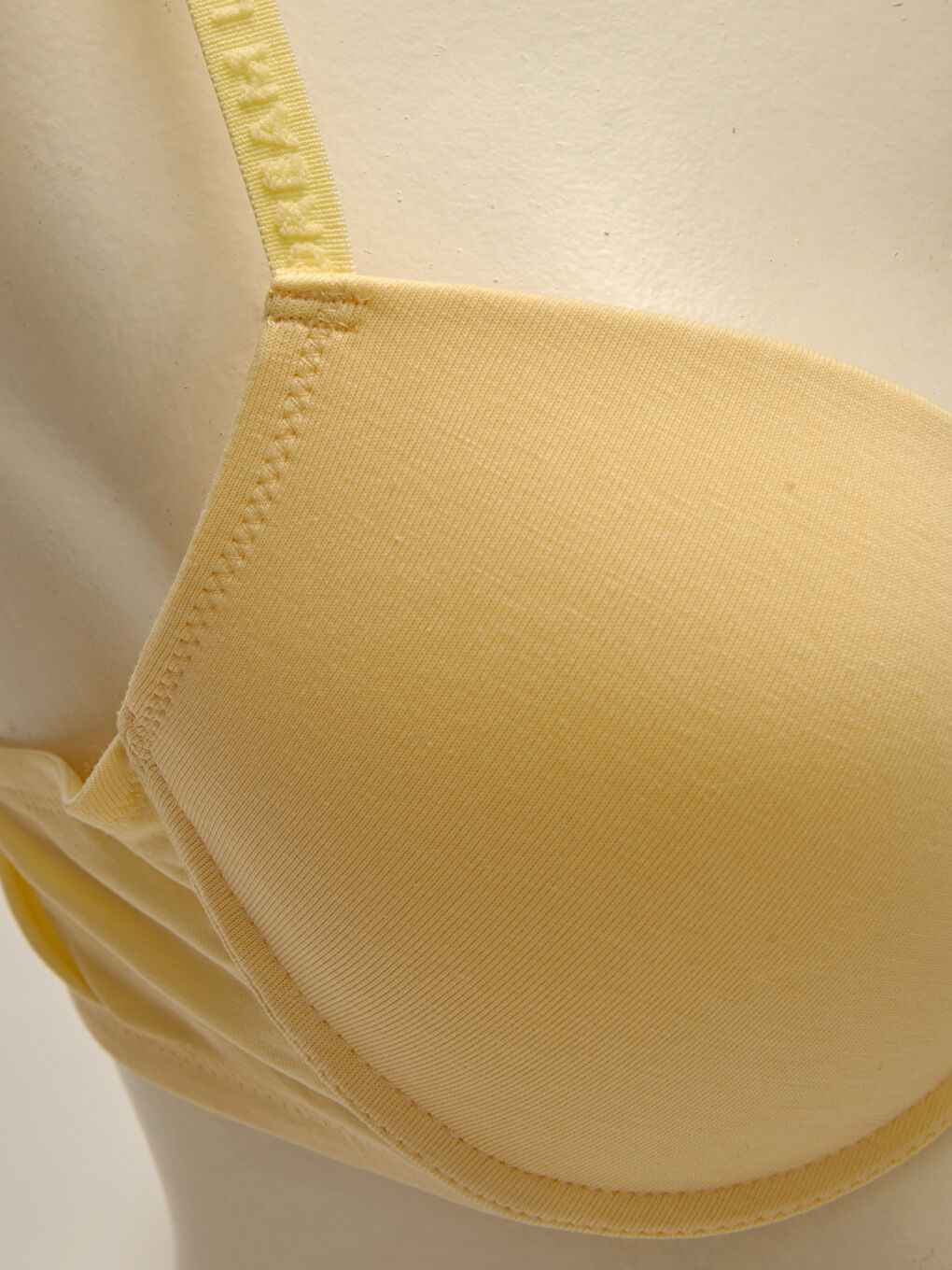 Sarı Balenli Yarım Dolgulu Düz Tişört Sütyen-2