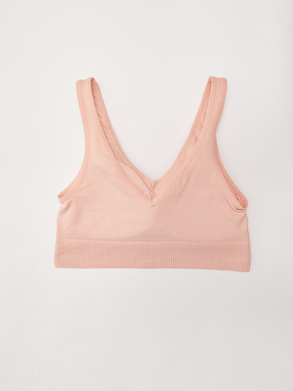 Pembe Dolgusuz Balensiz Düz Sütyen-1