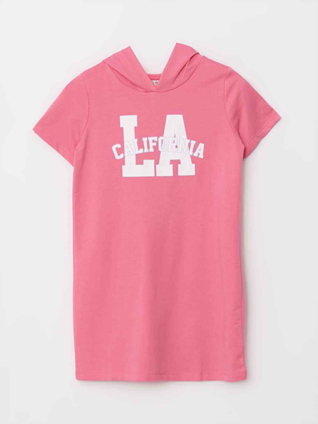 فستان بناتي مطبوع بكابوش وكم قصير