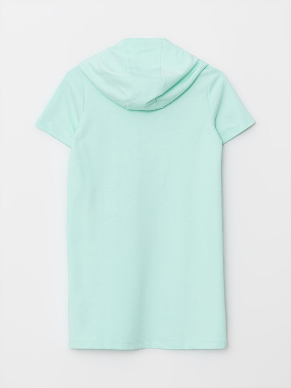 فستان بناتي مطبوع بكابوش وكم قصير-1