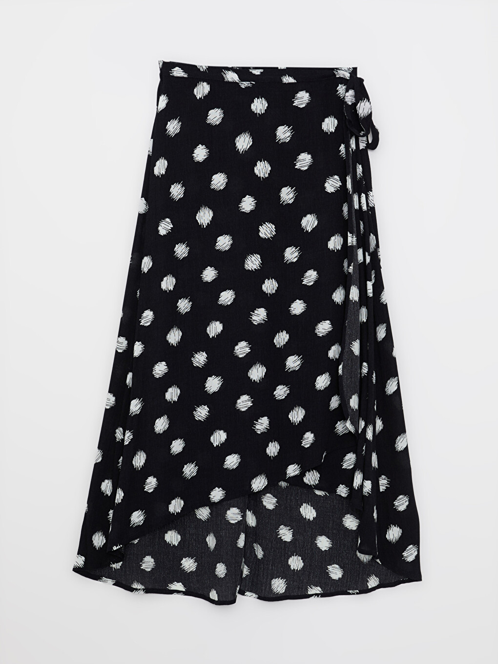 Elastic Waist Polka Dot A-line Poplin Women's Skirt-5