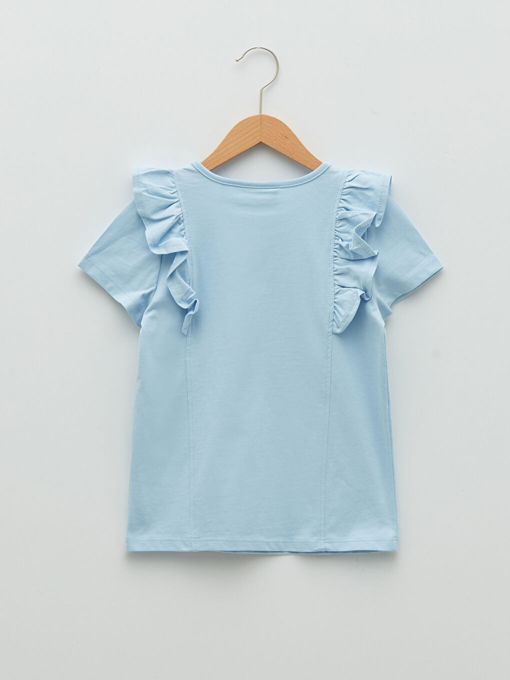 Crew Neck Elsa Printed Short Sleeve Girls T-Shirt and Tights-3