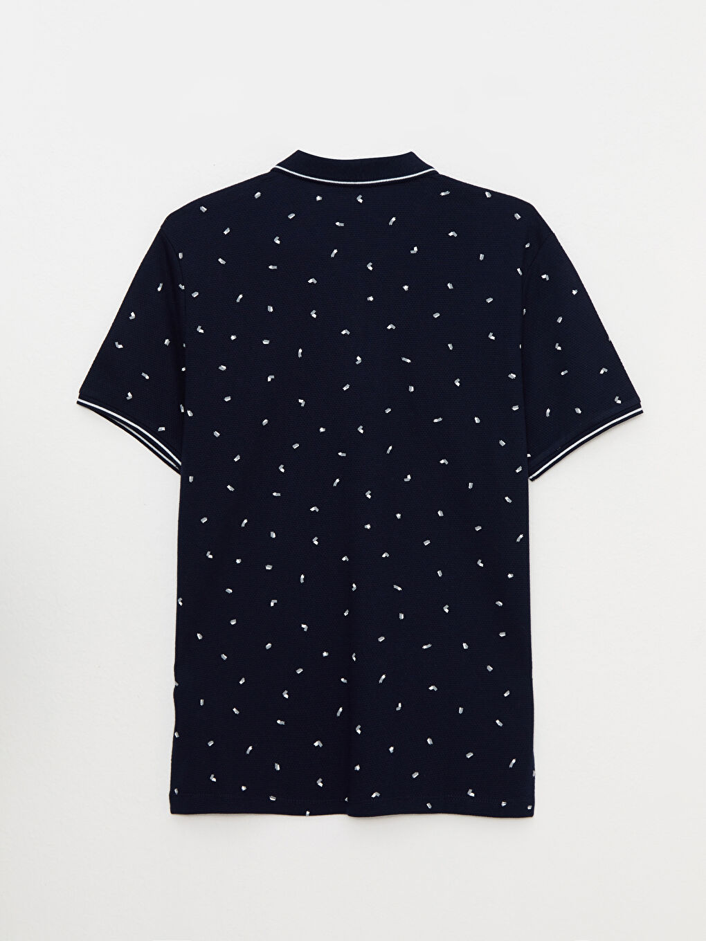 Polo Neck Short Sleeve Patterned Pique Men's T-Shirt -S2CM05Z8-RFH