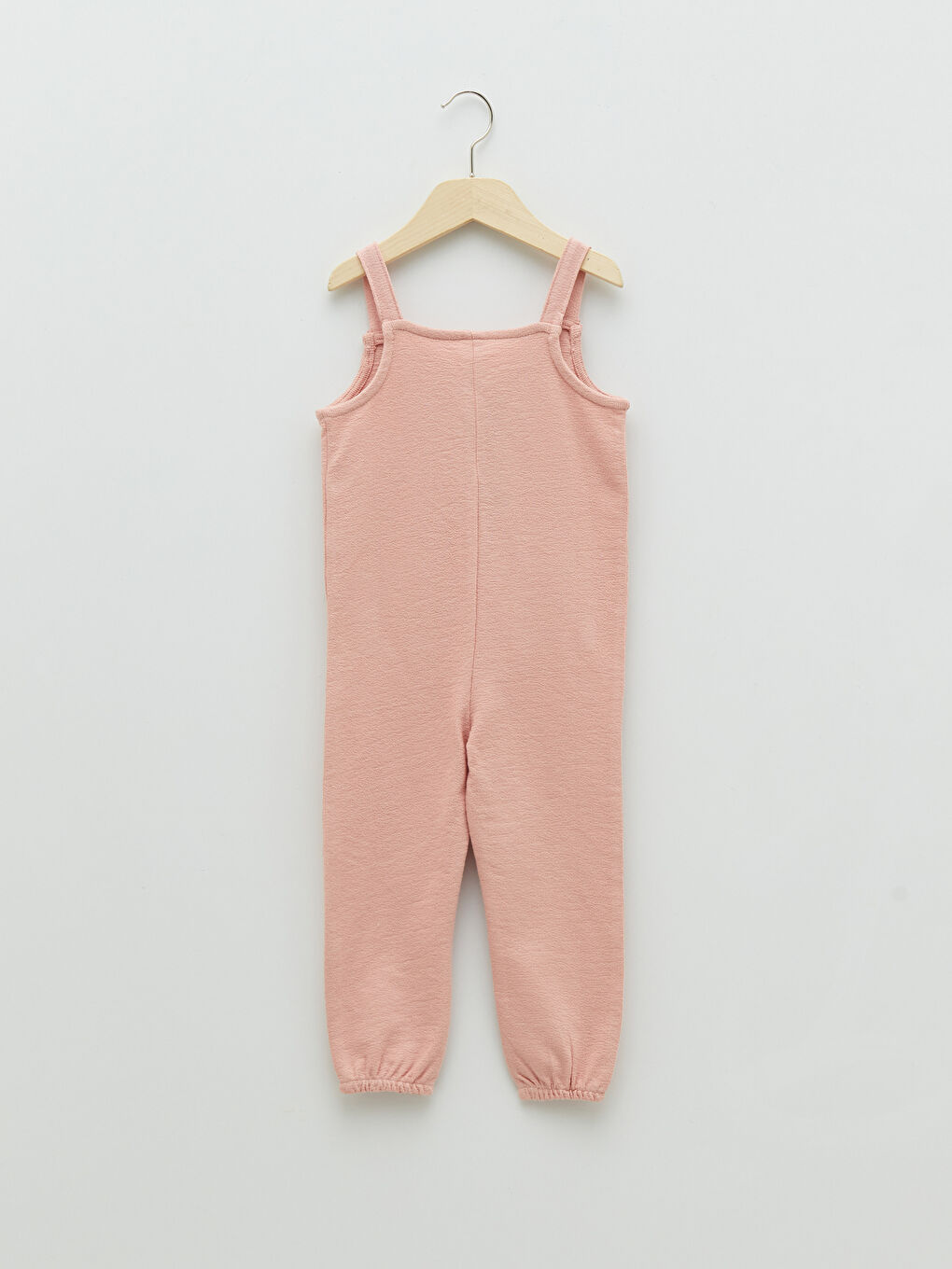 Square Neck Strappy Basic Baby Girl Jumpsuit-1