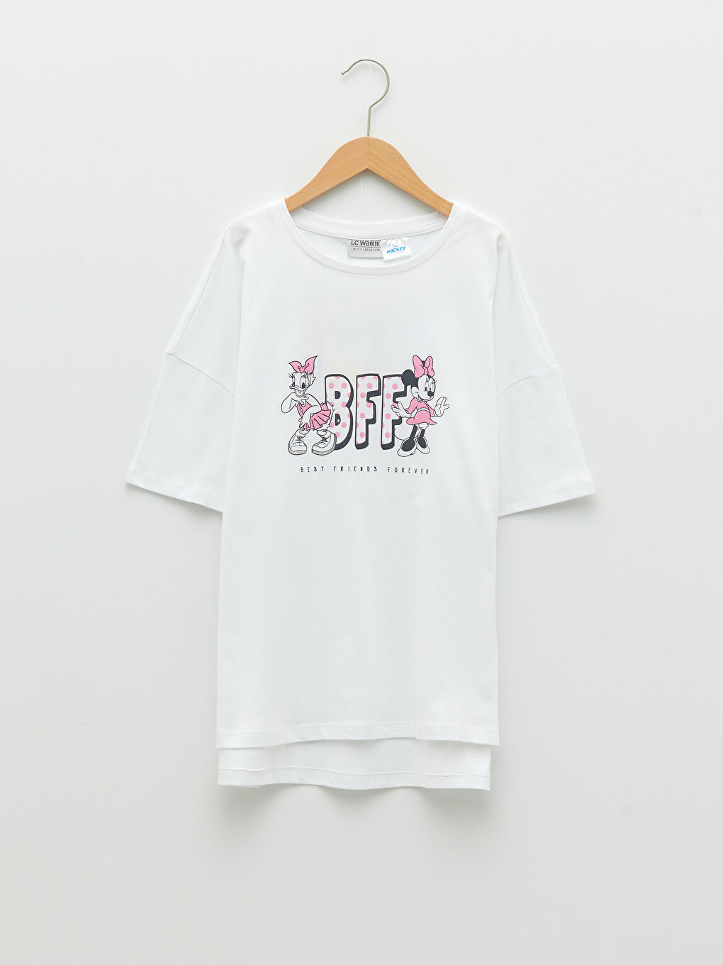 Футболка с круглым вырезом и принтом Минни Маус и Дейзи Дак с коротким рукавом и леггинсы для девочек-1
