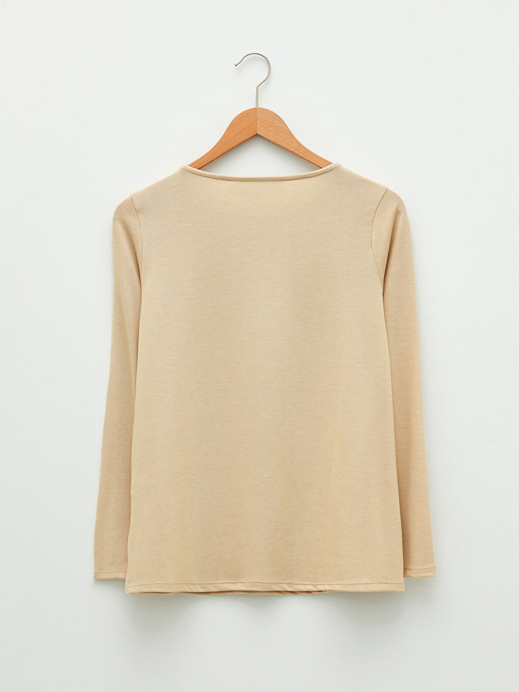 تيشيرت ياقة دائرية مطبوع كم طويل-6