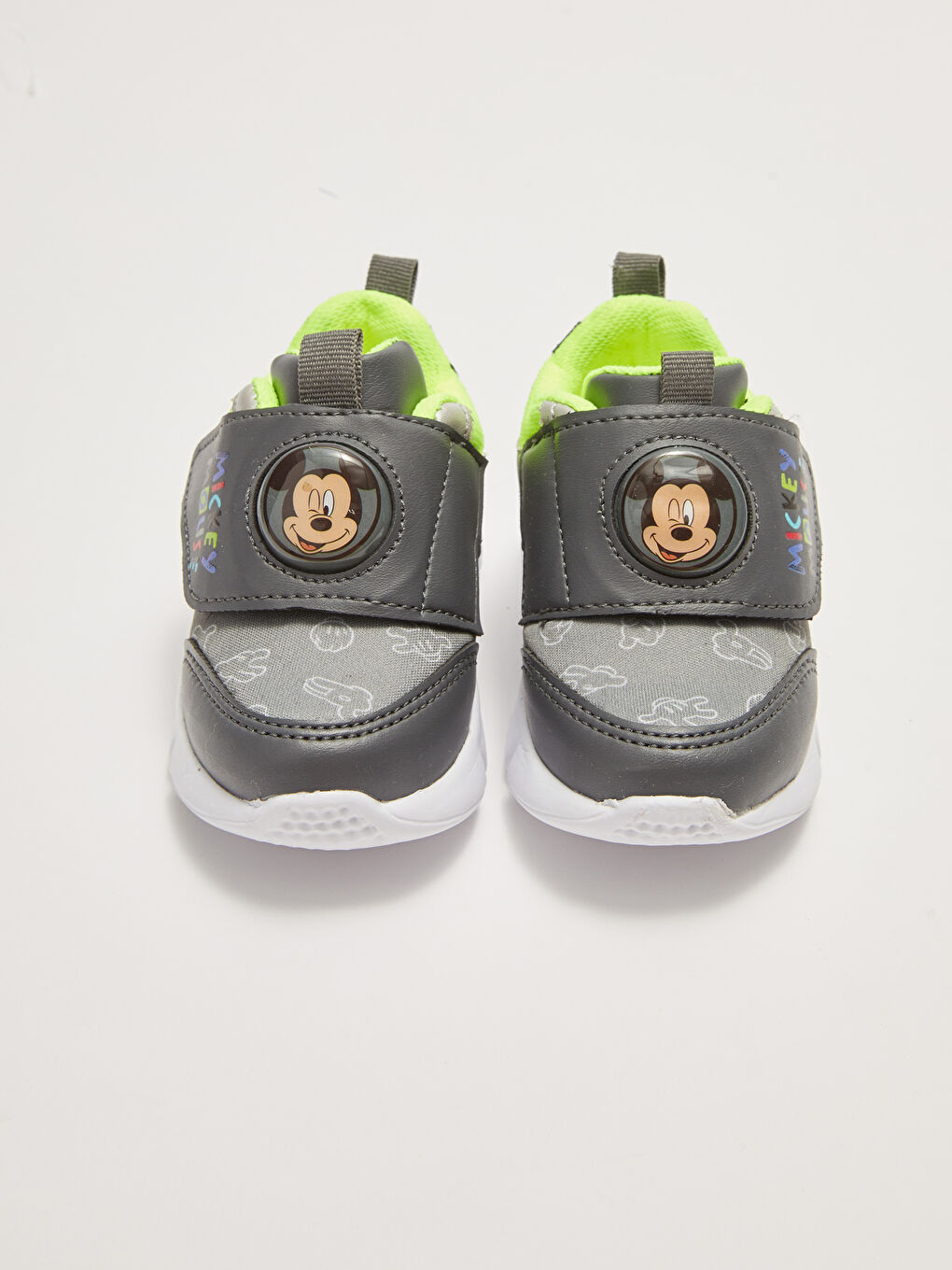 LCW STEPS Mickey Mouse Licensed Lighted Hook and Loop Baby Boy Sports Shoes -S2CM49Z1-RZR