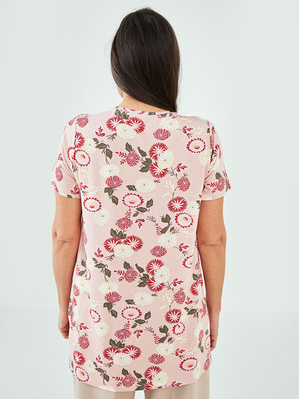 Crew Neck Printed Short Sleeve Women's T-Shirt-4