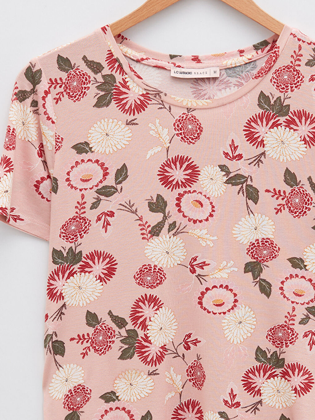 Crew Neck Printed Short Sleeve Women's T-Shirt-7