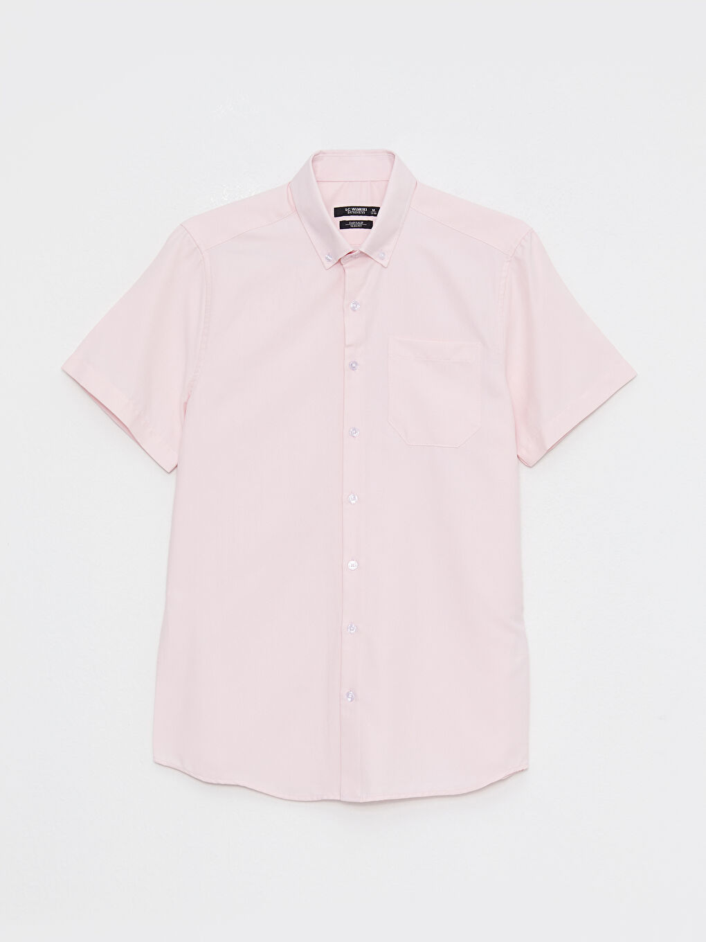 LCWAIKIKI Formal Pembe Slim Fit Kısa Kollu Oxford Erkek Gömlek - 5