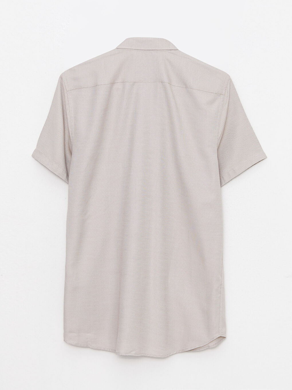 Slim Fit Short Sleeve Oxford Men Shirt-6