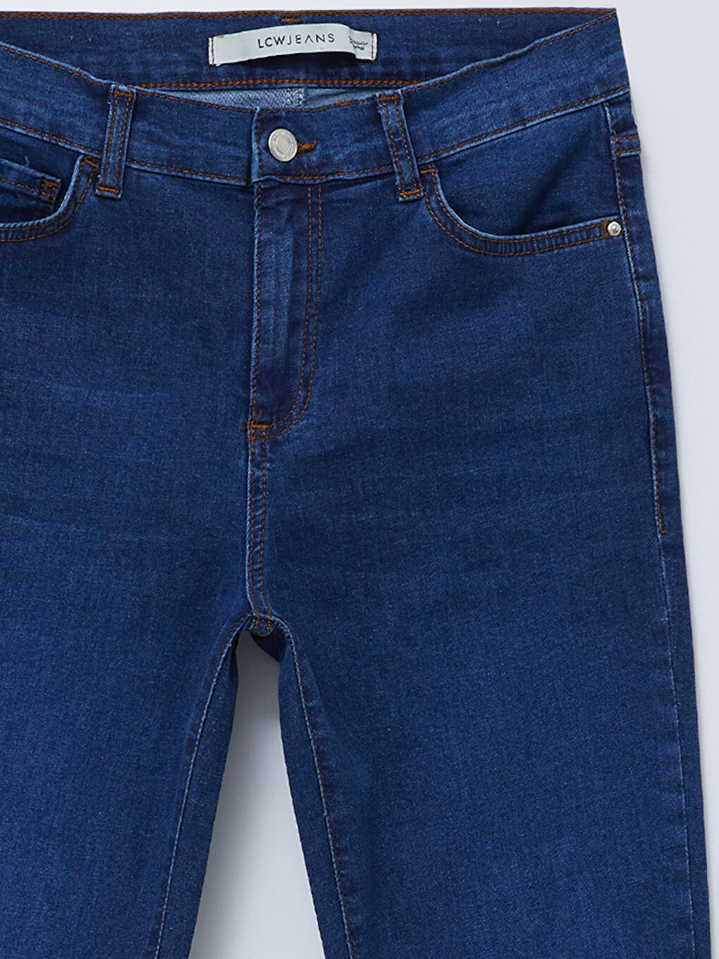 İndigo Yüksek Bel Mars Flare Kadın Jean Pantolon-7