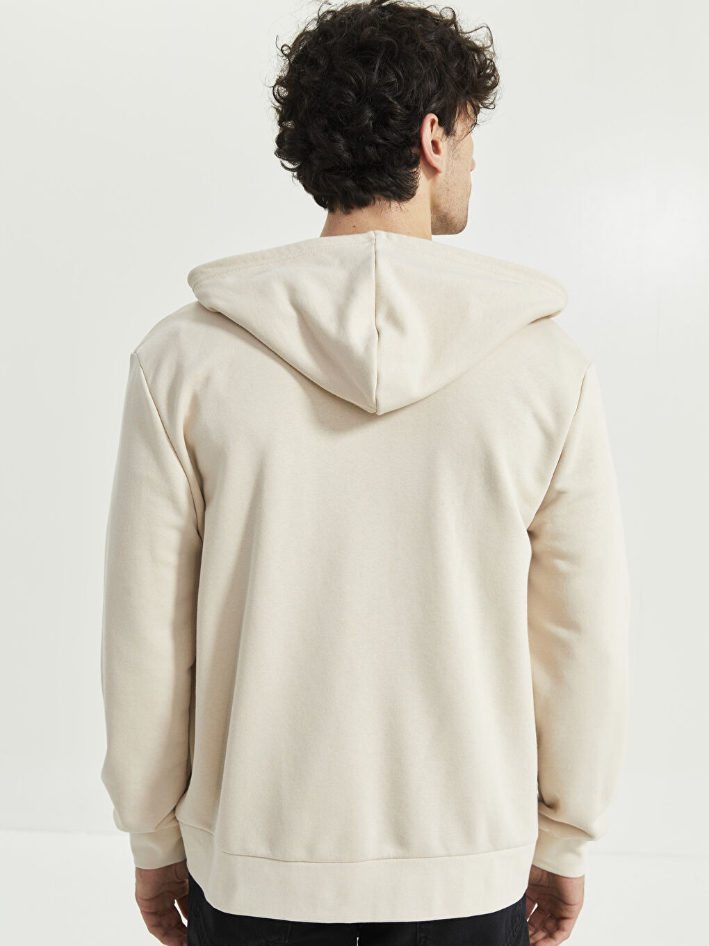 Hooded Long Sleeve Men's Zip-Up Sweatshirt-5