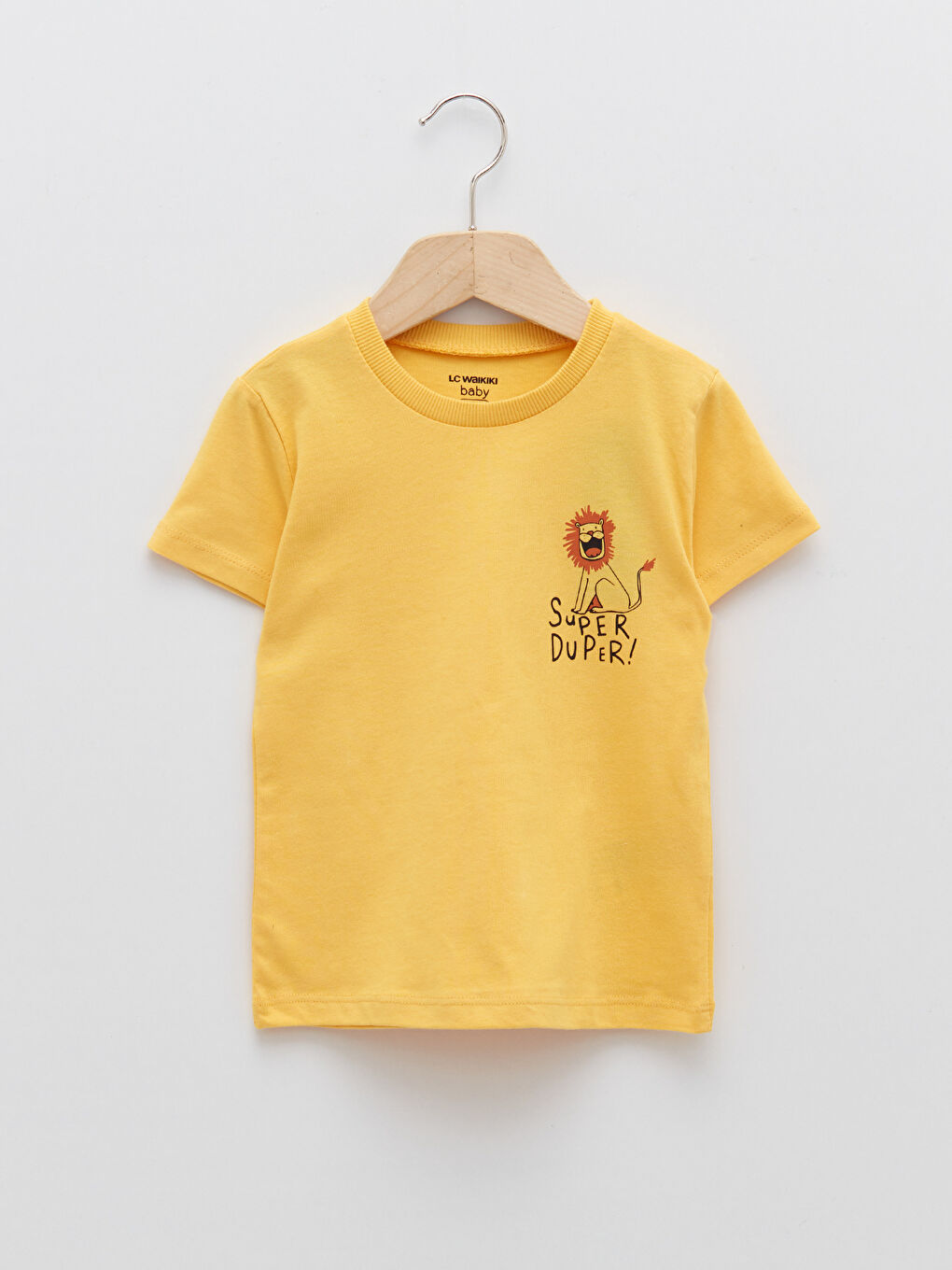 T-shirt Bébé Garçon en Coton Imprimé à Manches Courtes et Col Rond.