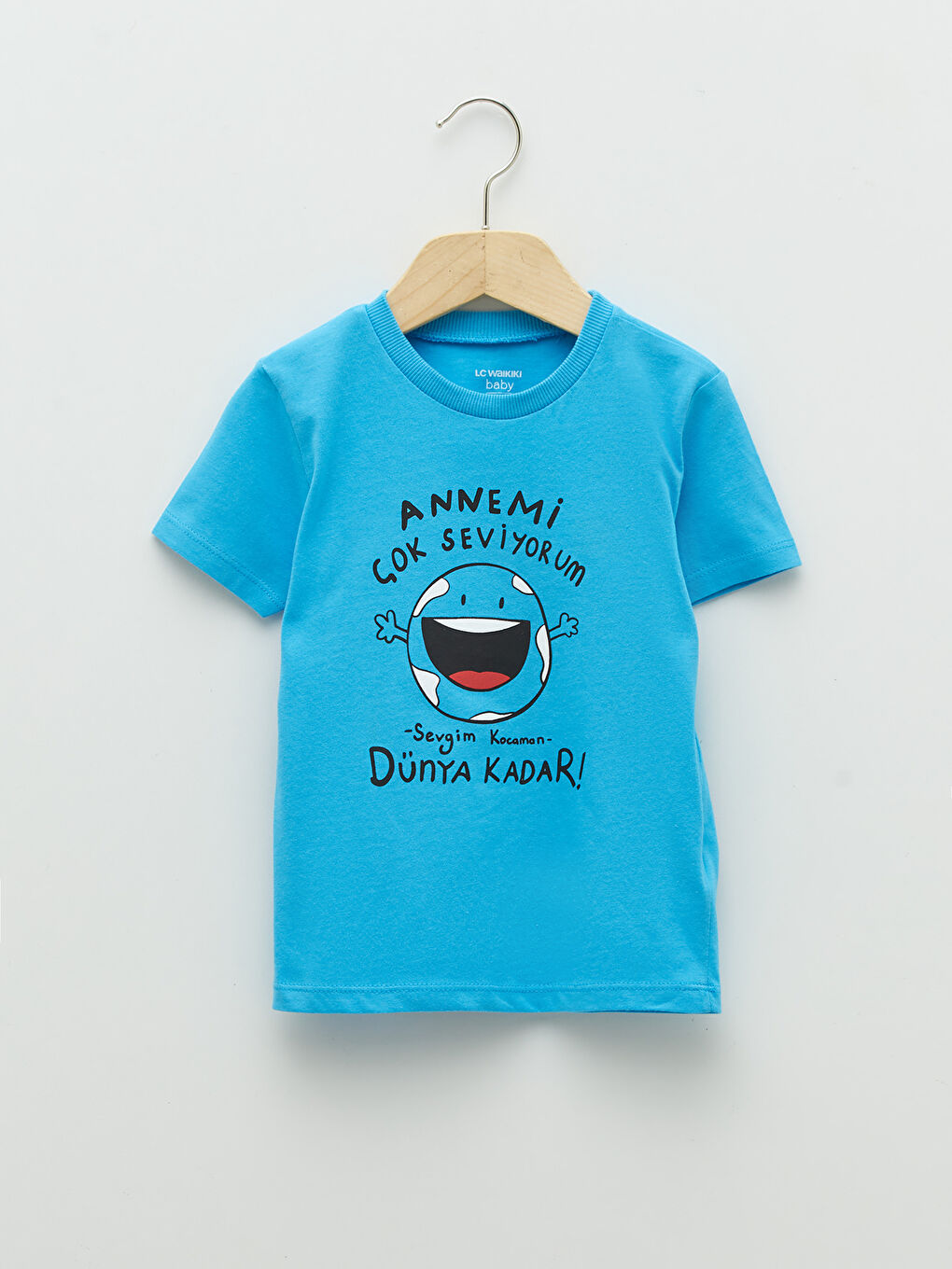 Crew Neck Short Sleeve Printed Cotton Baby Boy T-Shirt