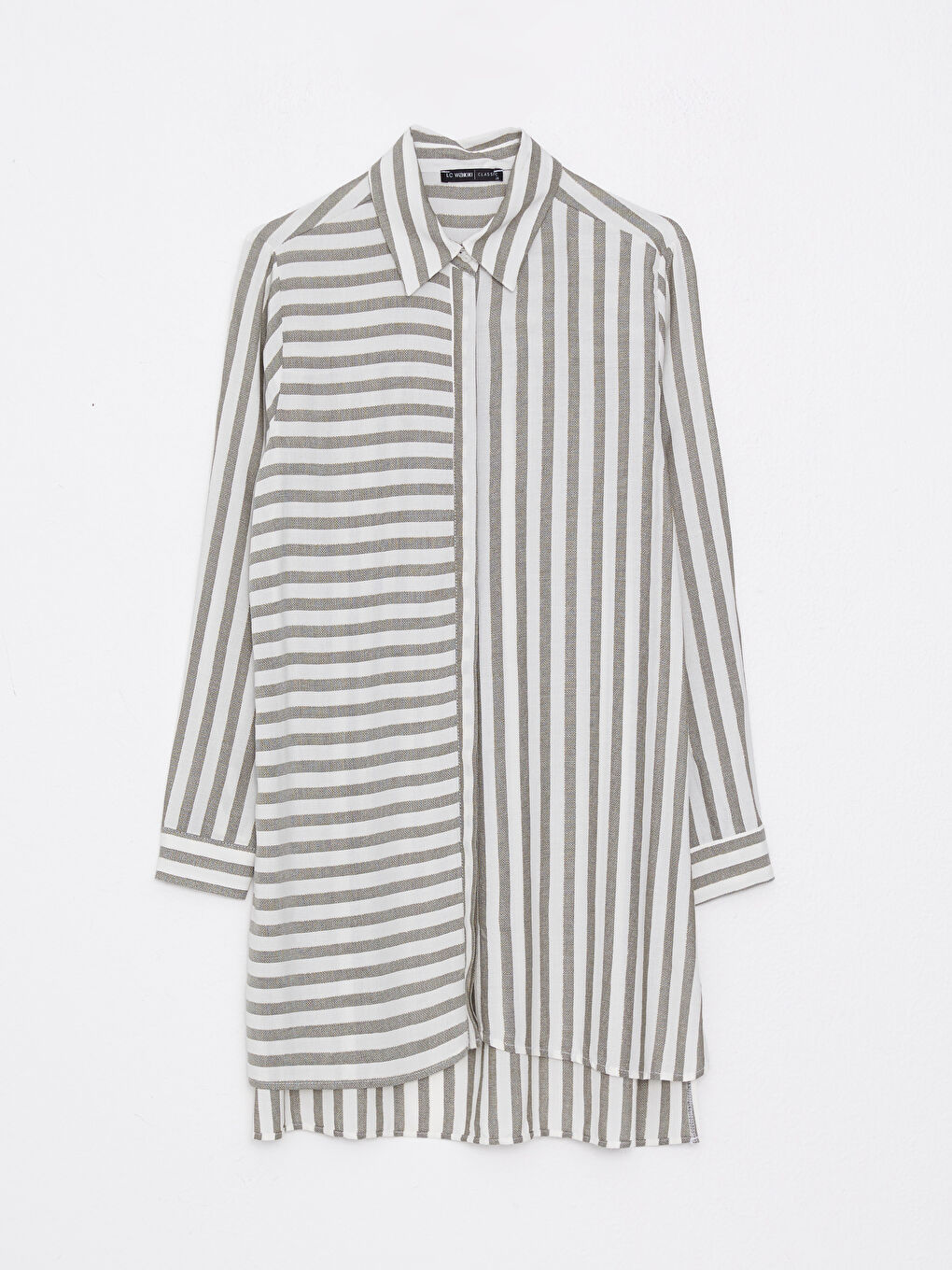 Striped Women's Shirt Tunic-6