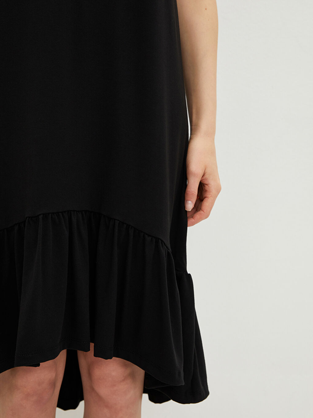 Crew Neck Plain Short Sleeve Women's Dress-2