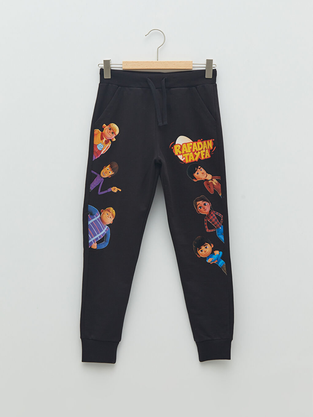Siyah Beli Lastikli Galaktik Tayfa Baskılı Erkek Çocuk Jogger Eşofman Altı