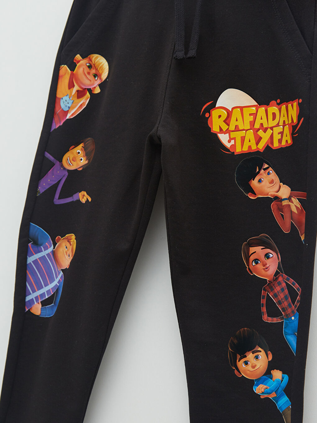 Siyah Beli Lastikli Galaktik Tayfa Baskılı Erkek Çocuk Jogger Eşofman Altı-2