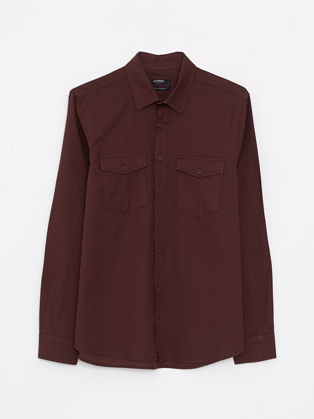 Kahverengi Regular Fit Uzun Kollu Erkek Gömlek-4