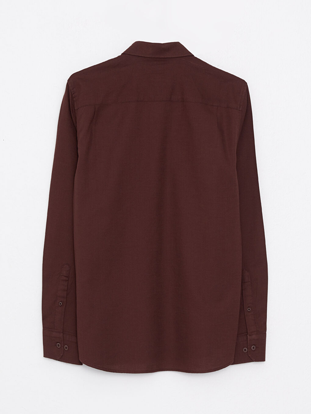 Kahverengi Regular Fit Uzun Kollu Erkek Gömlek-5