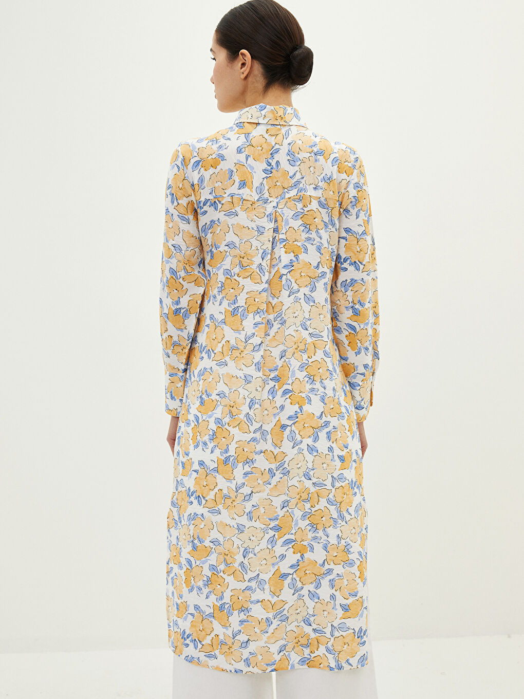 LCW Modest Floral Long Sleeve Women's Shirt Tunic -S2CO13Z8-LRA