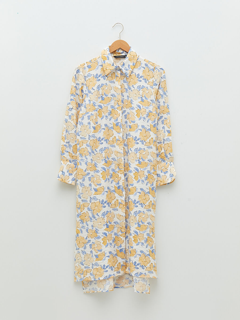 LCW Modest Floral Long Sleeve Women's Shirt Tunic -S2CO13Z8-LRA