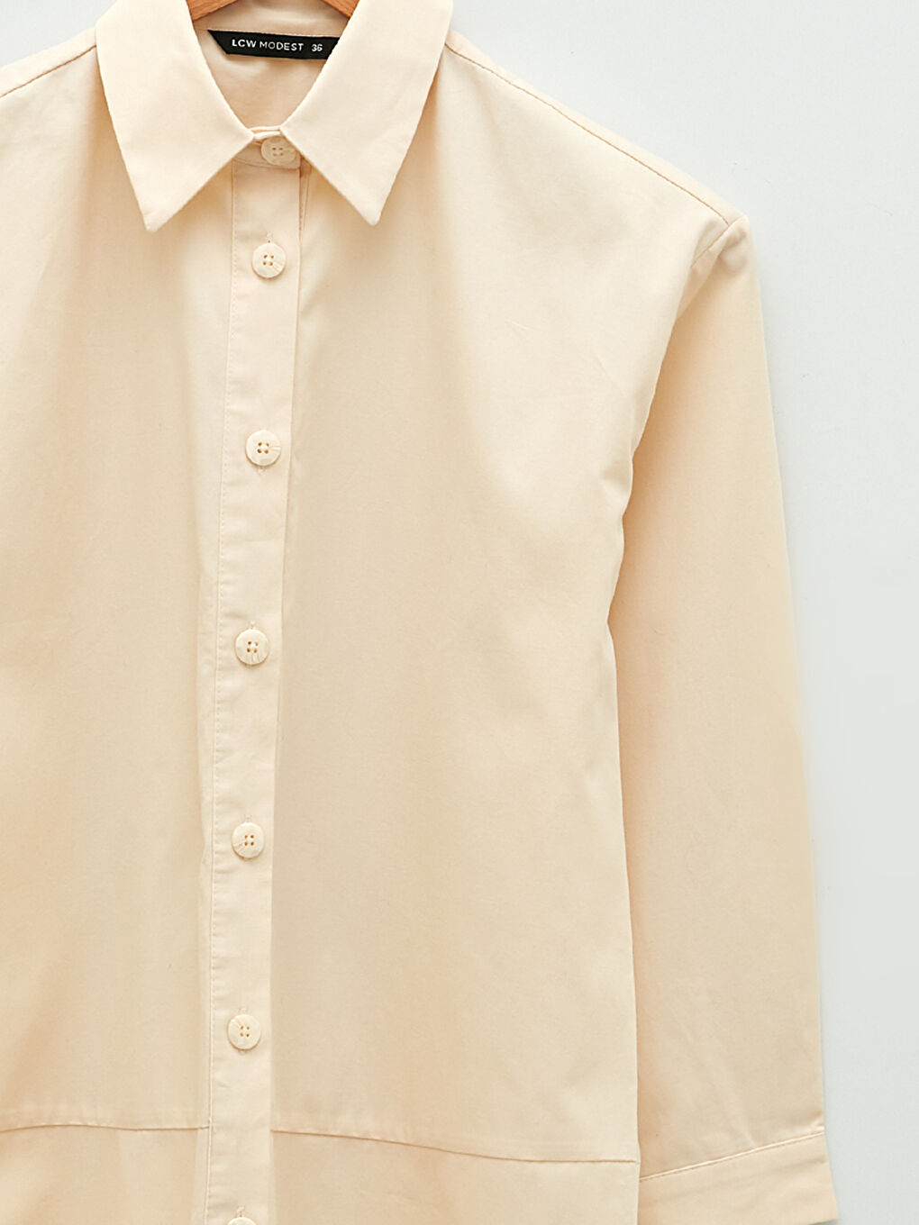 Tunică cămașă supradimensionată imprimată cu mânecă lungă din gabardină pentru femei-7