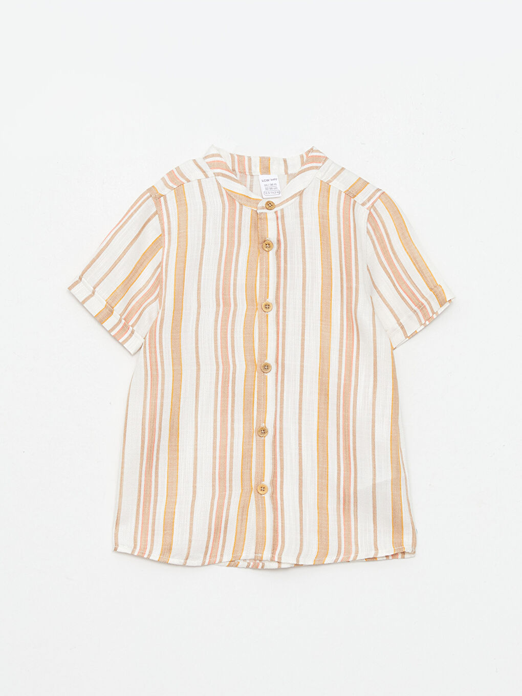 Cămașă Bebeluși Băieți Vărgată cu Guler de Judecător și Mânecă Scurtă-6