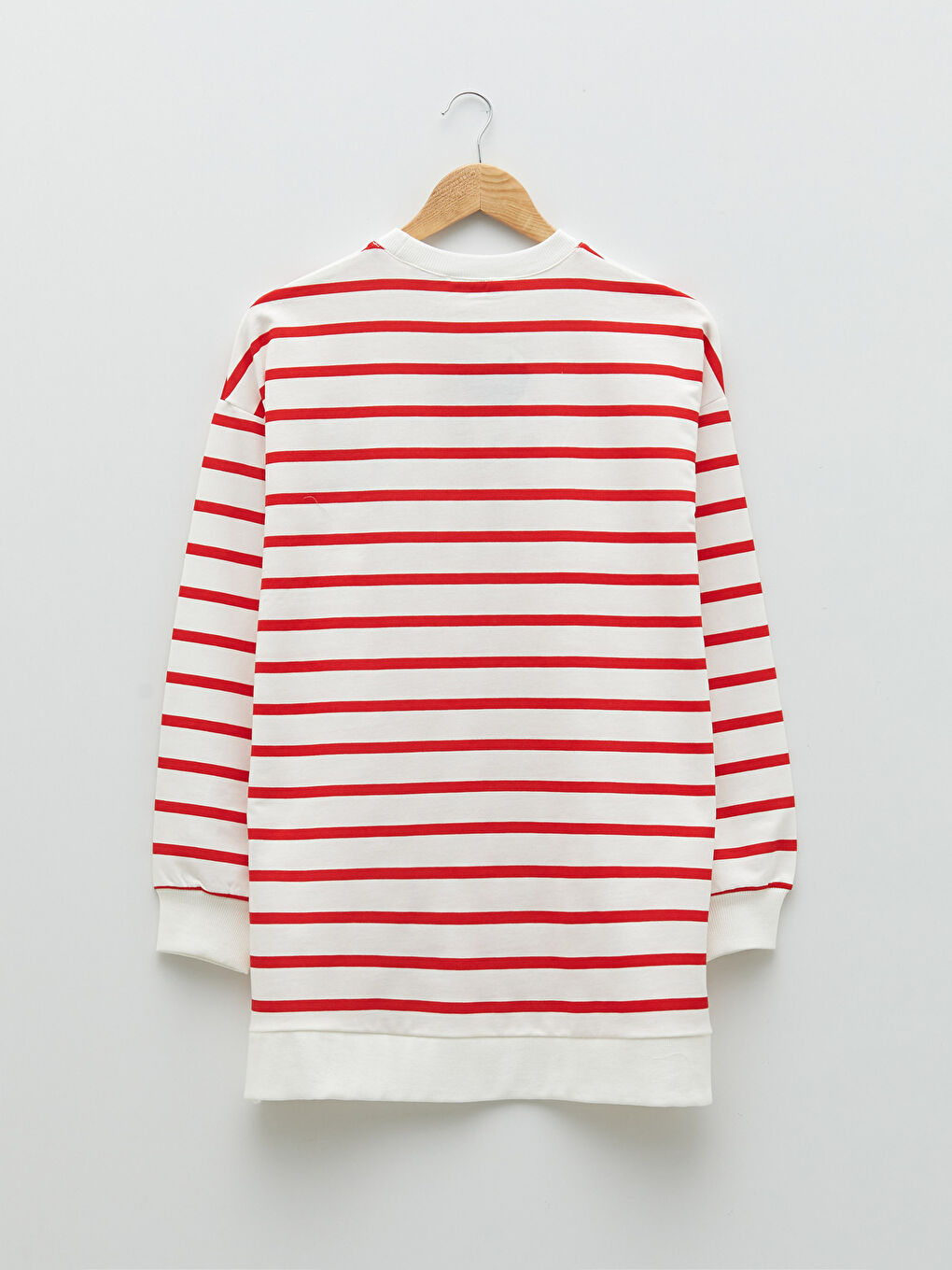 Tunique en Sweatshirt Oversize à Rayures Col Rond Imprimé Tom&Jerry à Manches Longues pour Femmes-6